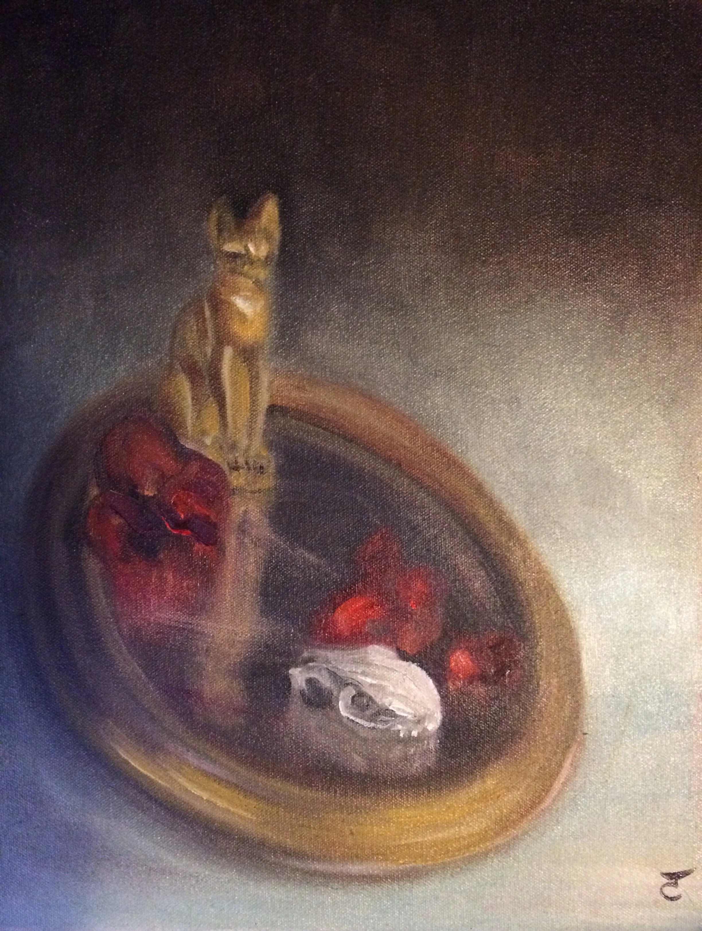 Untitled (still life with feline)