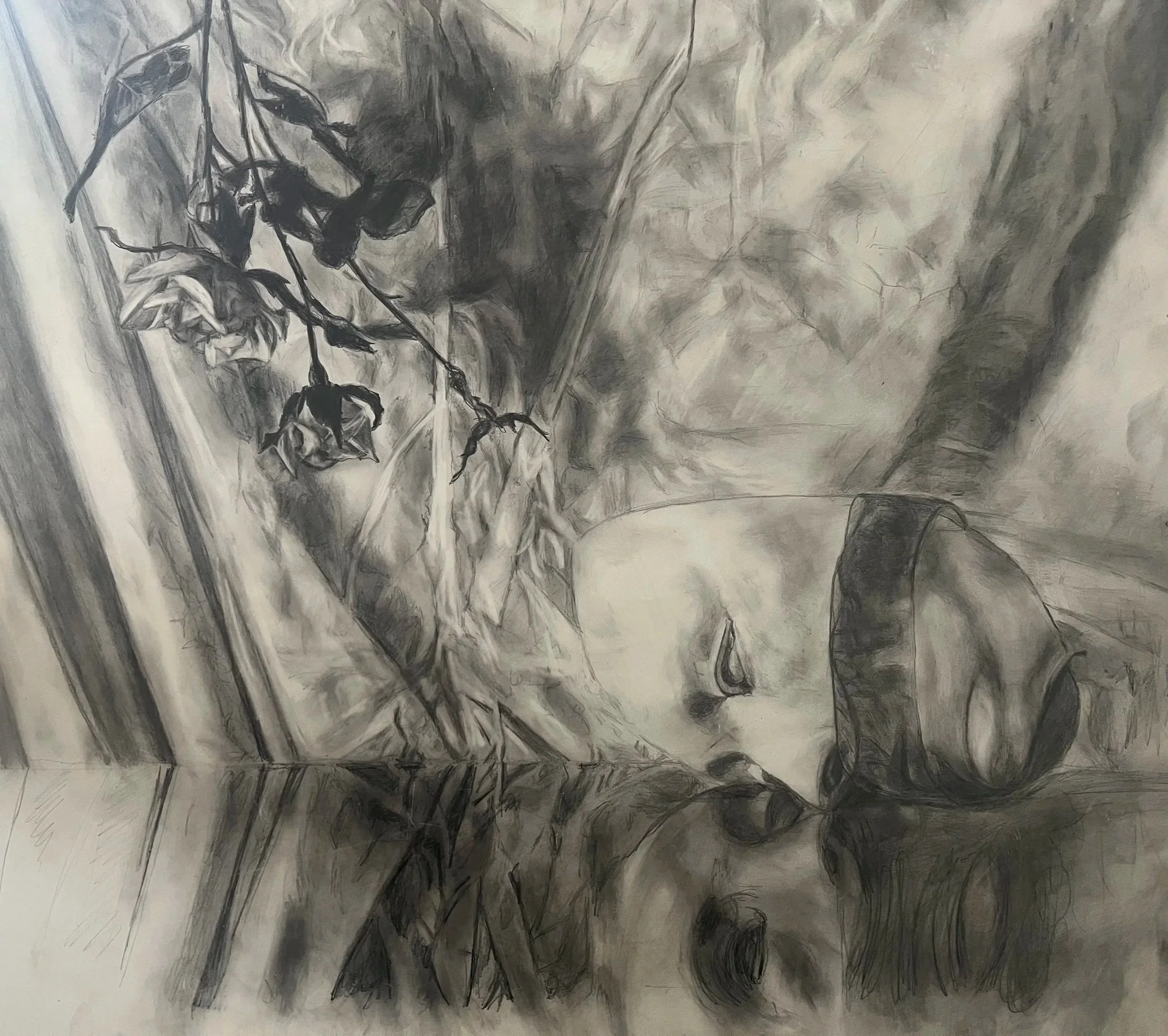  Self-reflect  graphite on masonite   