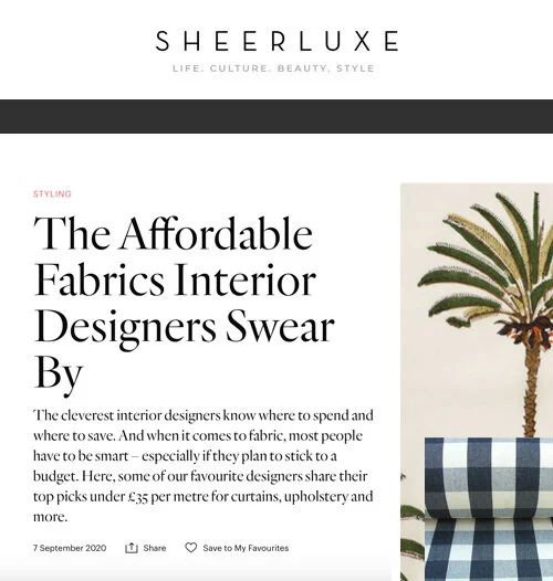 LAURA MARINO ON AFFORDABLE FABRICS FOR SHEERLUXE