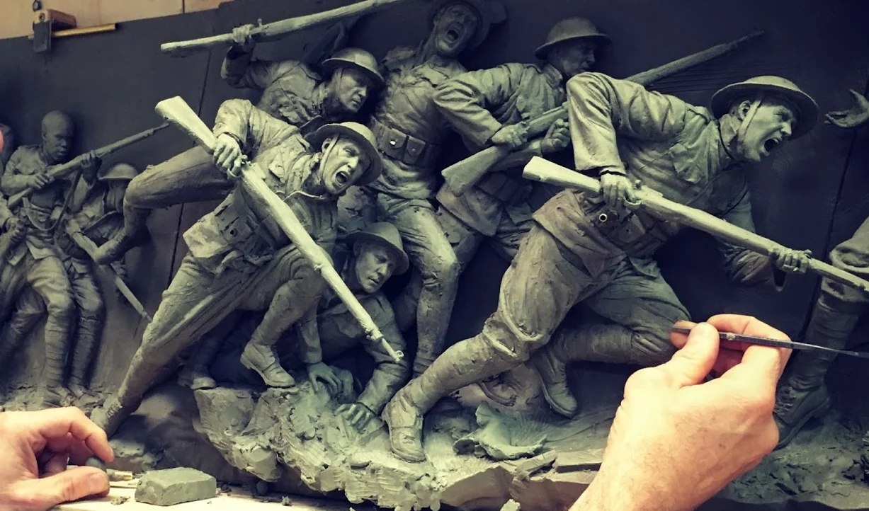 Sabin Howard works on WWI Memorial.JPG
