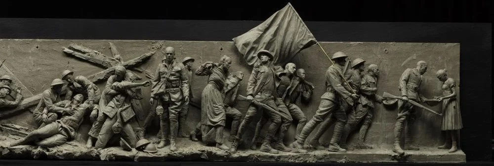Right side of the maquette for the National World War I Memorial.