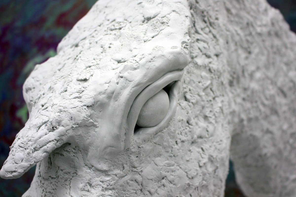 Horse and Person (sculpture detail)