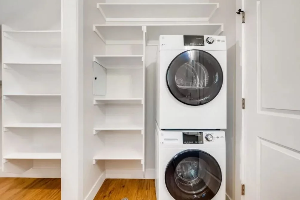 STACKED LAUNDRY IN WALK-IN CLOSET