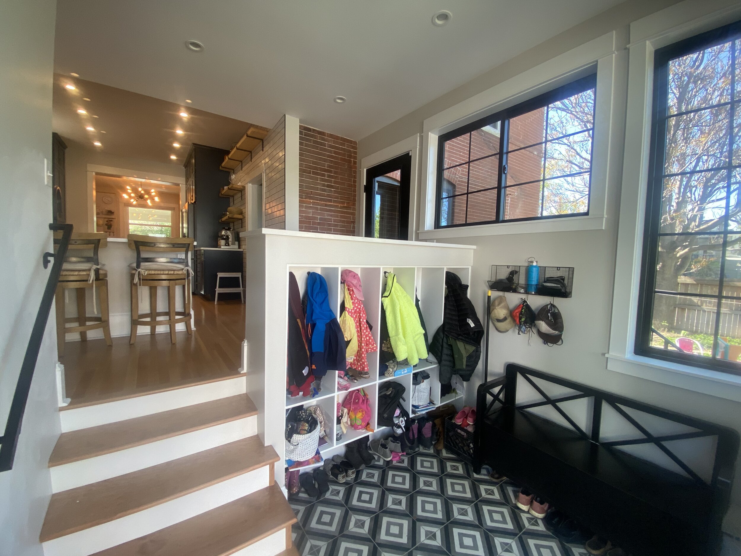 CONCEALED MUD ROOM WITHIN ADDITION