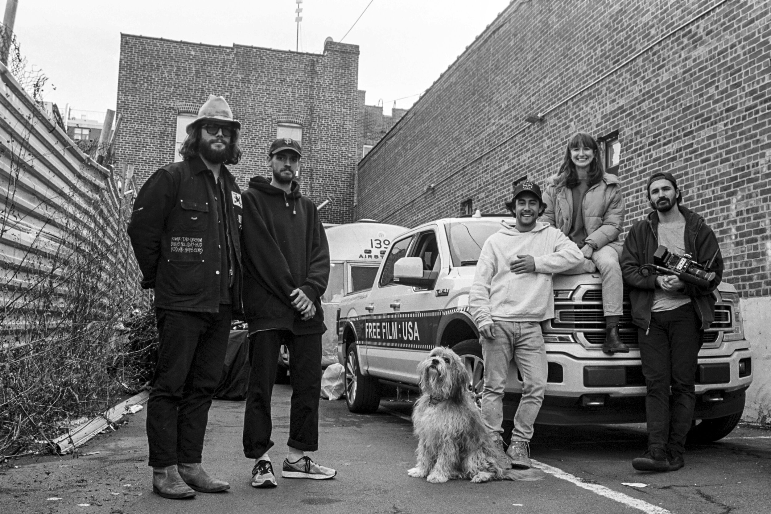  Team self portrait upon returning to worthless studios after 112 days on the road. 