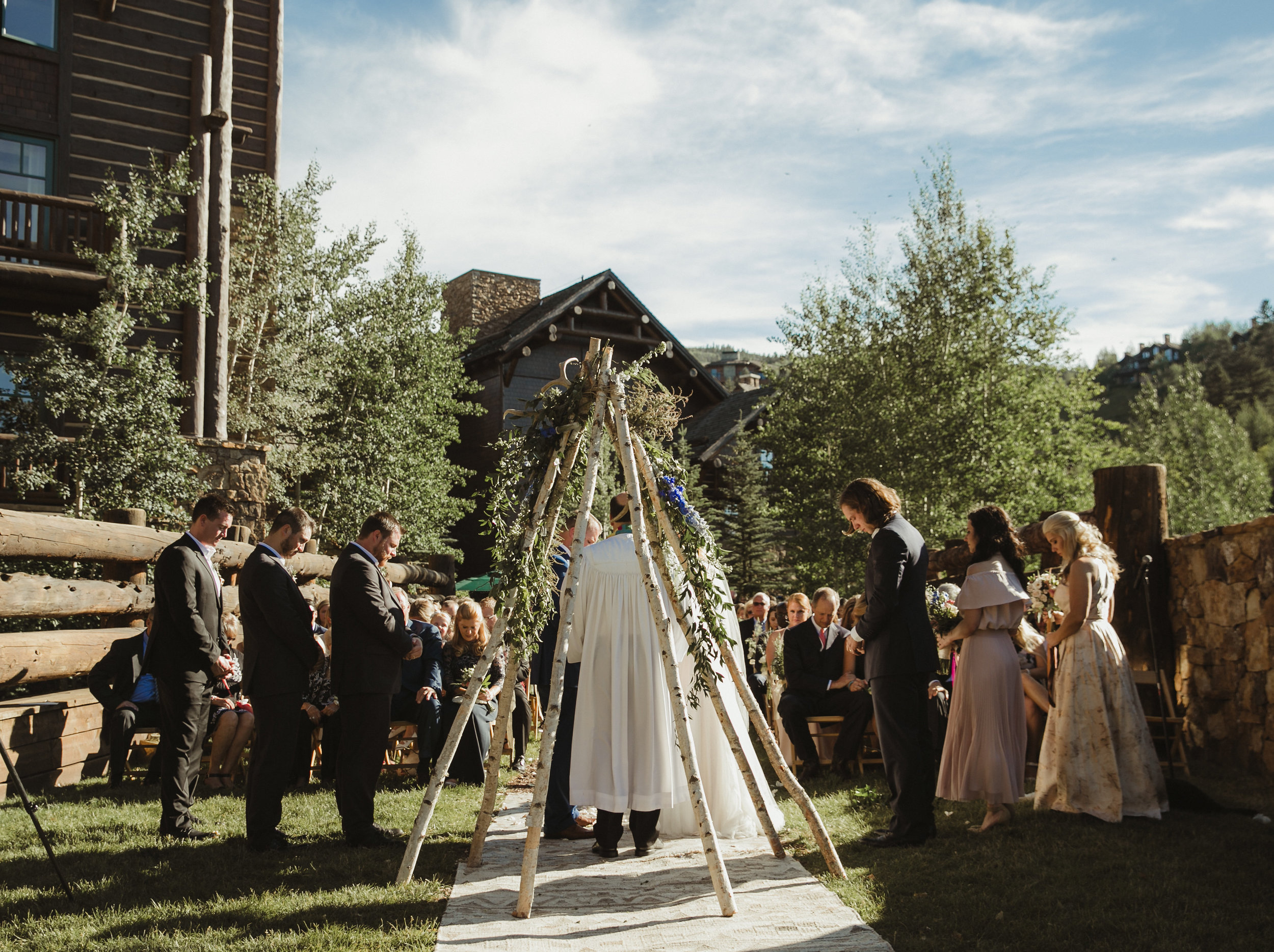 wedding floral arch tepee vail co