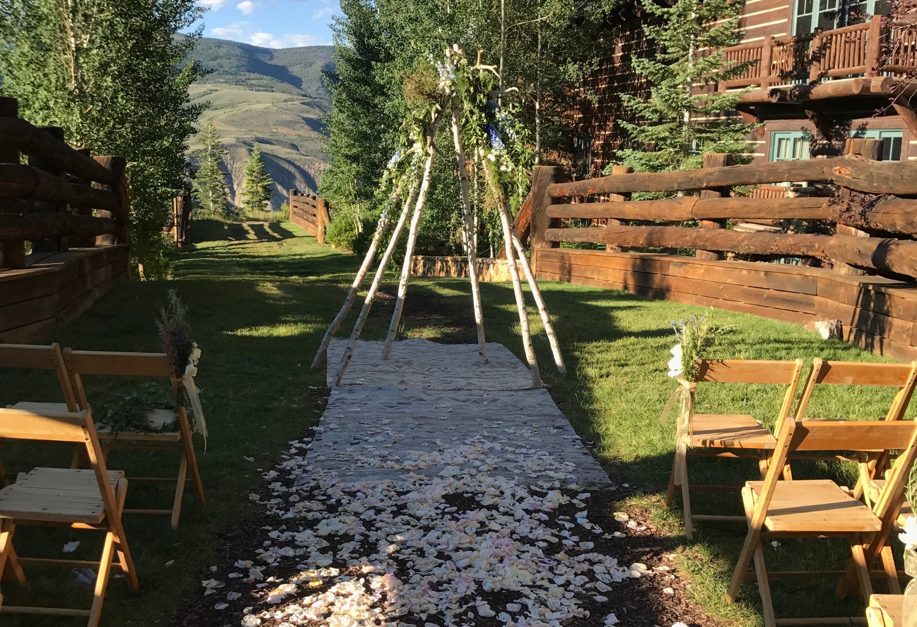 wedding tepee colorado florist
