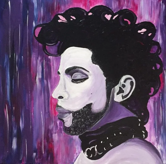 Lisa Marie Prince/Purple Rain-24"x24"Acrylic on Canvas
