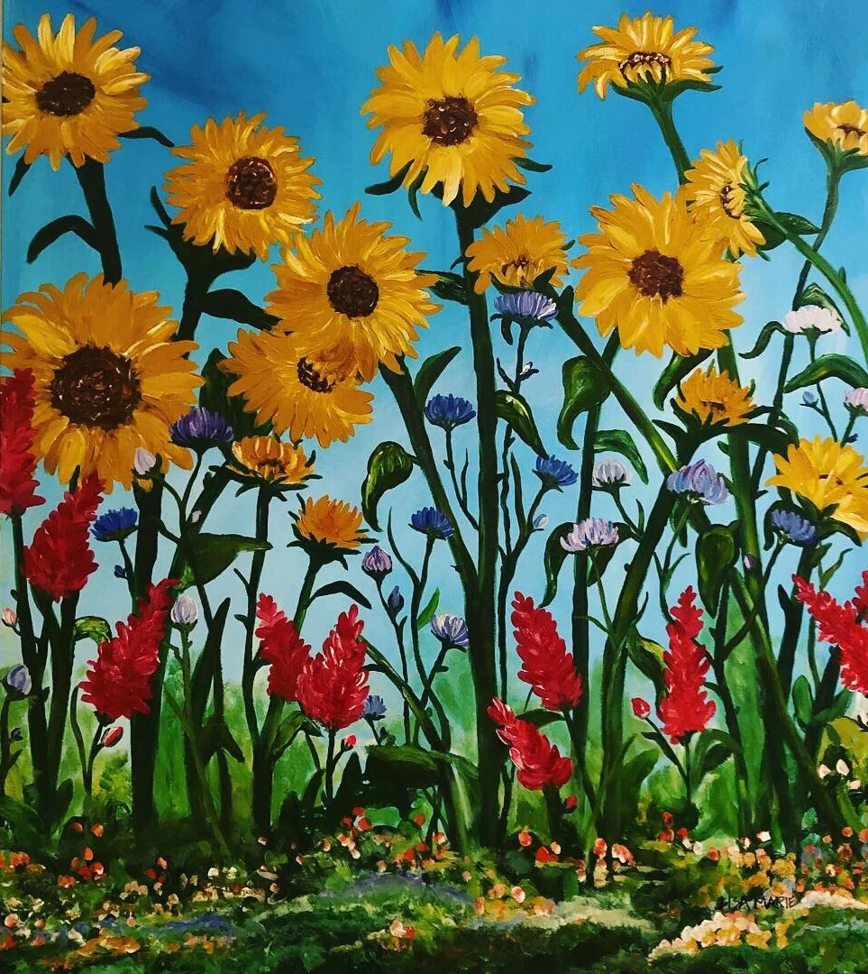 SOLD 30"x40" "Wild Flowers"