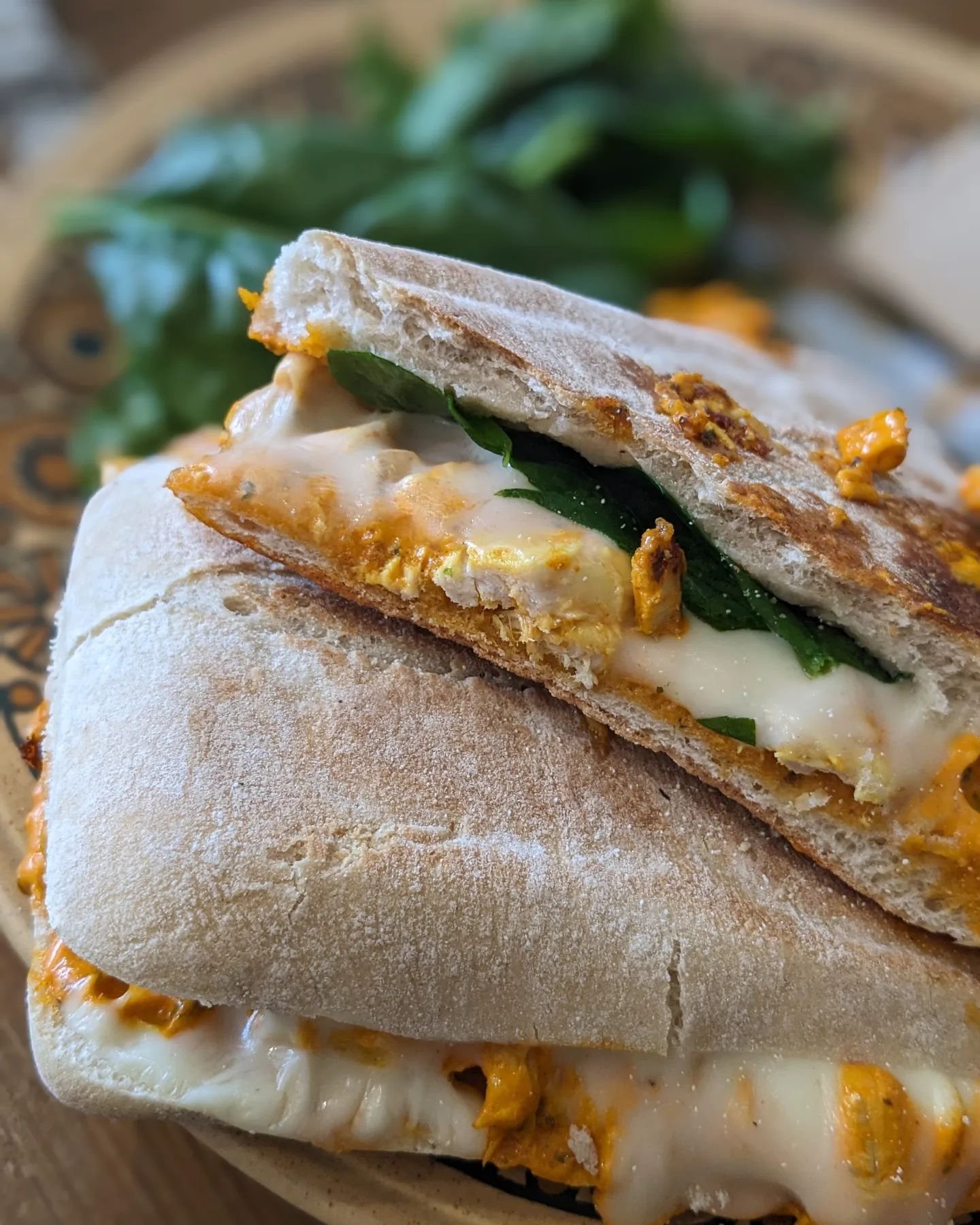 All three of the staff (including myself) have been craving our Chicken Tikka, Mozzarella &amp; Spinach toastie today, and all three of us have succumbed!

We always have a meat, a veggie and a vegan option on our menu. These change every week, so if