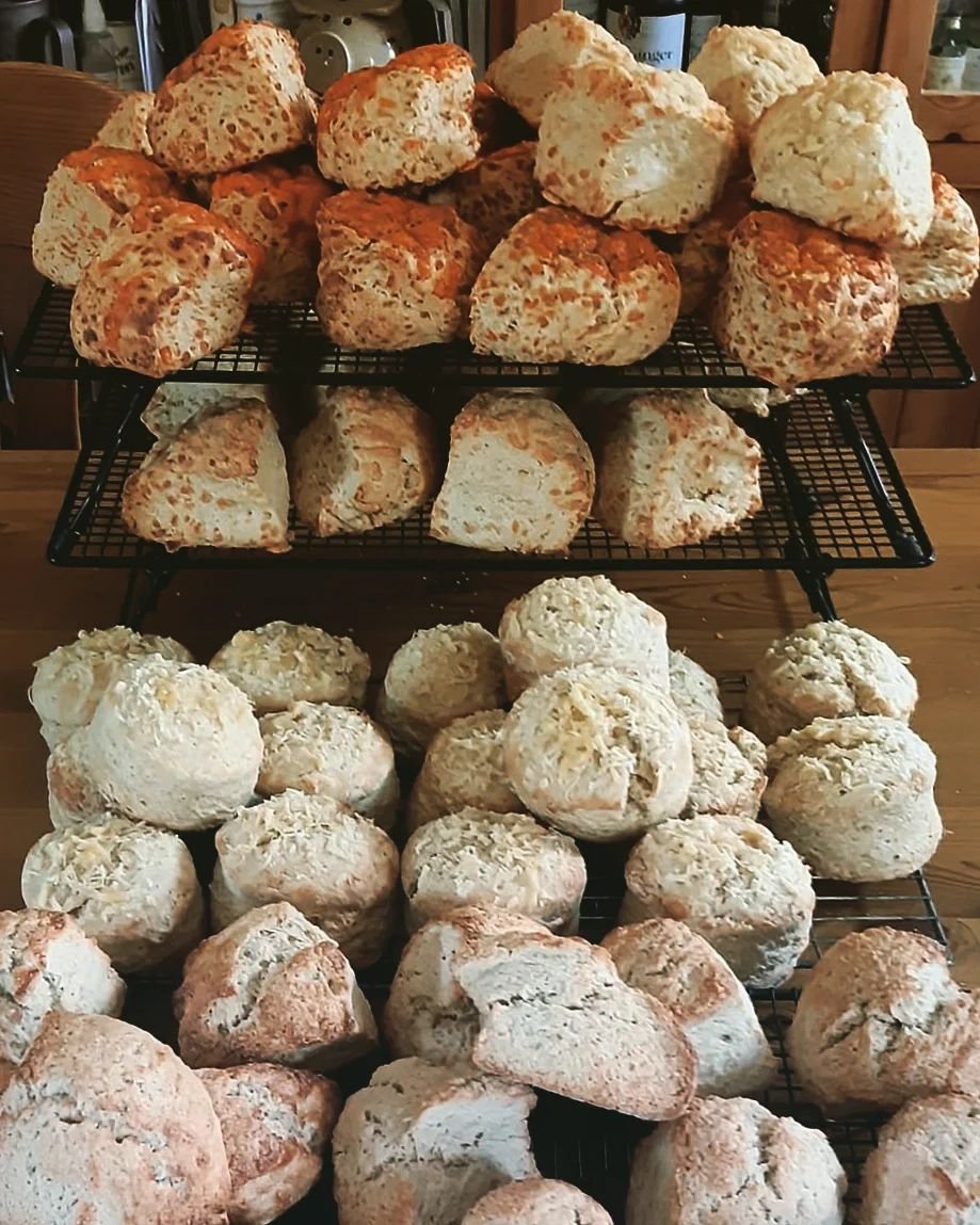 Sue &amp; Geoff (aka Scone Queen &amp; Mr Fit It, aaka Mum &amp; Dad) are heading off on a well deserved holiday next weekend to celebrate their Ruby Wedding Anniversary!

So, Sue is starting to prep scones to keep us stocked up for the fortnight tha