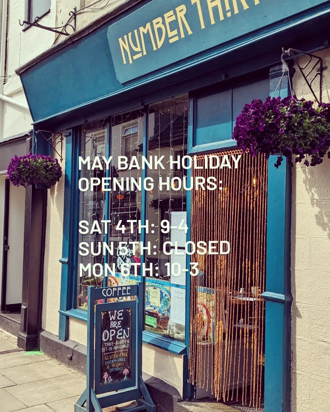 Early May Bank Holiday Opening Hours:

Saturday 4th: 9am til 4pm
Sunday 5th: CLOSED
Monday 6th: 10am til 3pm