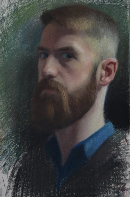 Self-Portrait II, pastel on paper