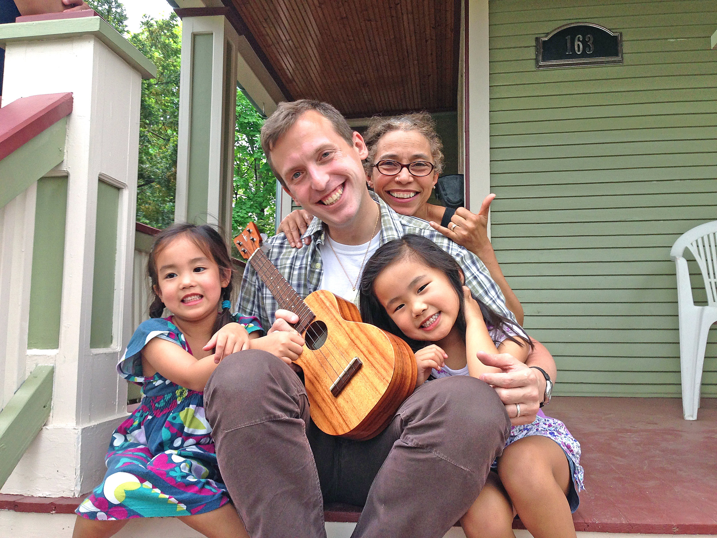 Ukulele fun with Kai and Mariko