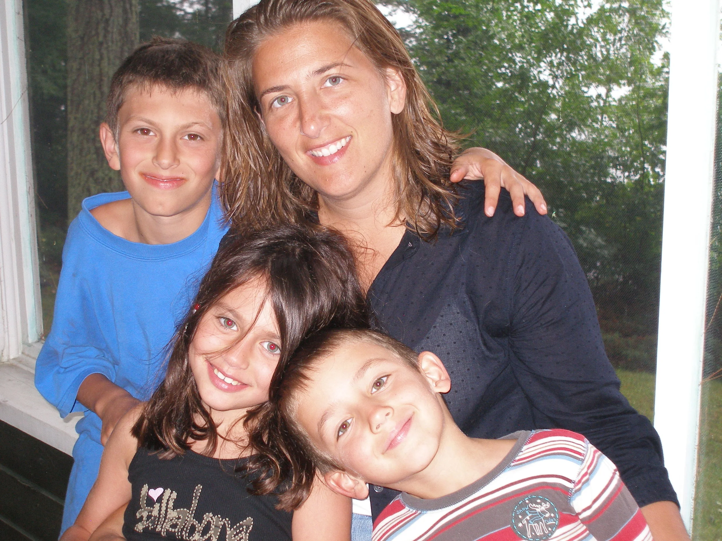 With my niece and nephews