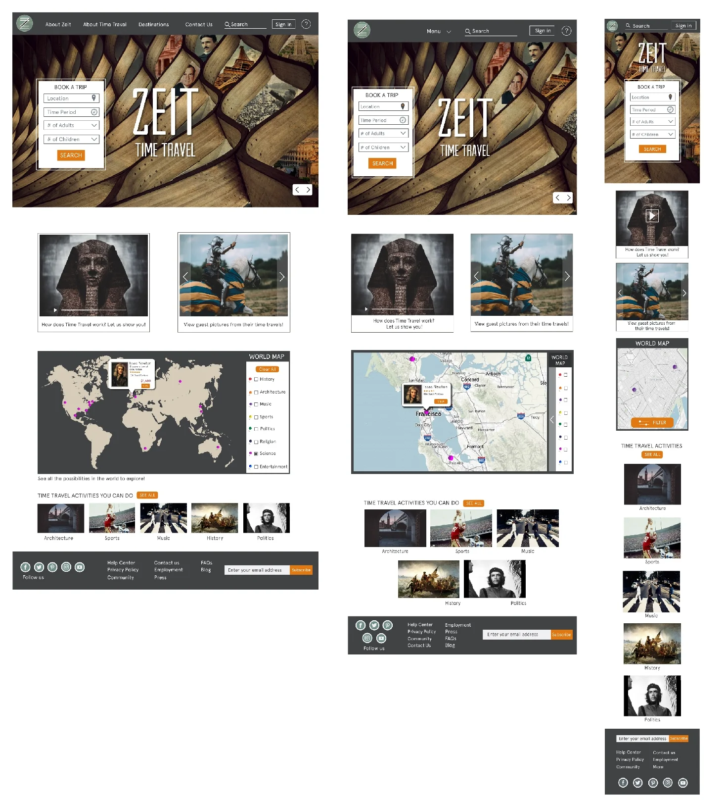 Homepage High Fidelity Prototype