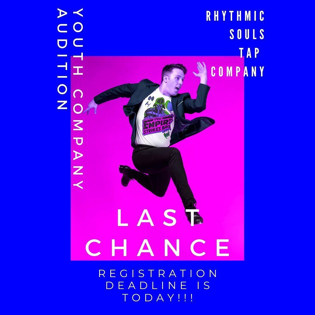 It&rsquo;s your LAST CHANCE to register for our upcoming Youth Company Audition on June 25th!⠀
⠀
Don&rsquo;t miss out on your chance to work with our Pro Co Members, connect with dancers with a shared passion for tap dance all over the world, perform