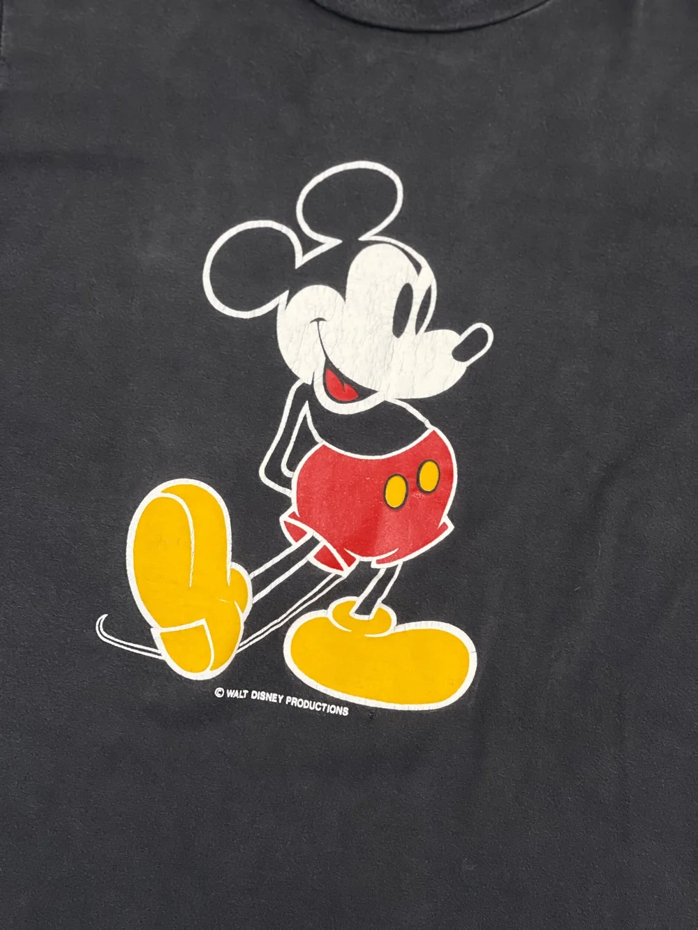 Authentic Disney Vintage Mickey Mouse Black Oversized T-Shirt (M