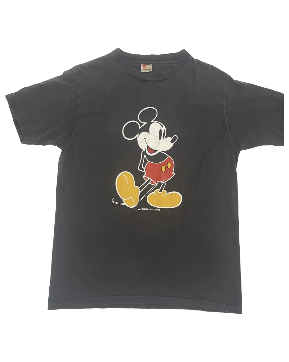 Authentic Disney Vintage Mickey Mouse Black Oversized T-Shirt (M