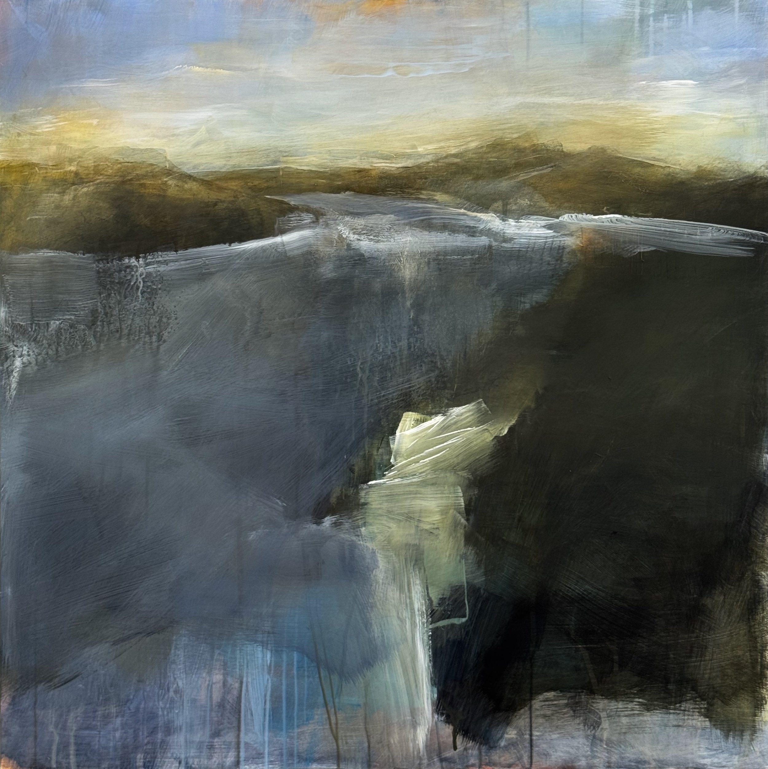 Becoming a River 2026 acrylic on cradled claybordl 24x24 in.jpeg
