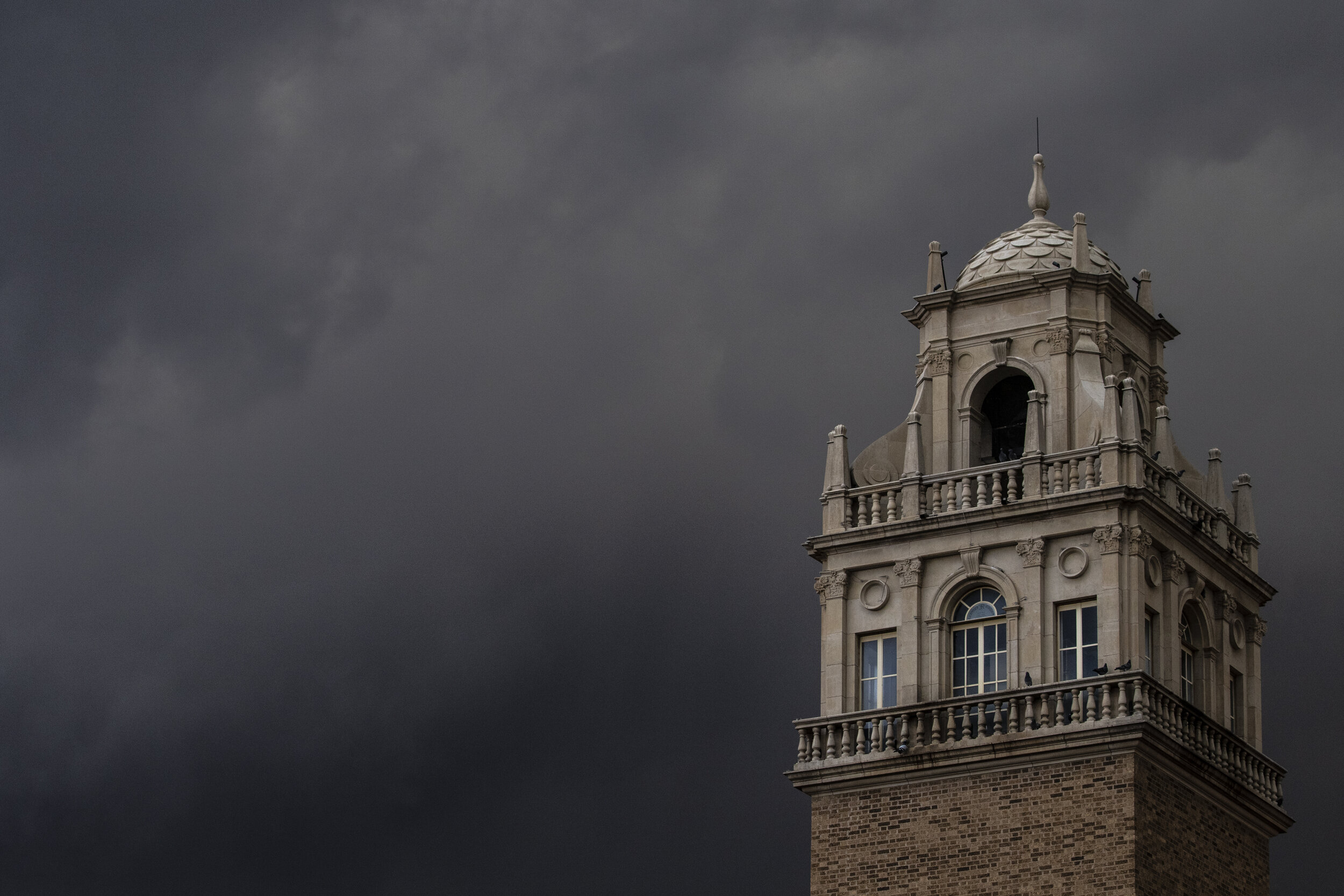  The Texas Tech bell tower becomes engulfed in a spring storm on Monday, March 22, 2021. 