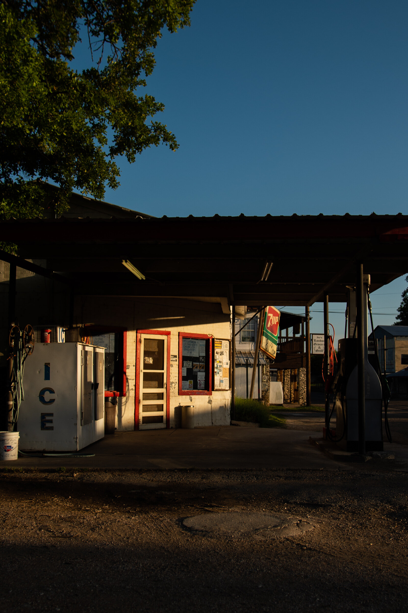  The Short Stop sits on the main street in London, Texas on May 18, 2021. The Short Stop is the only gas station for miles in any direction.  
