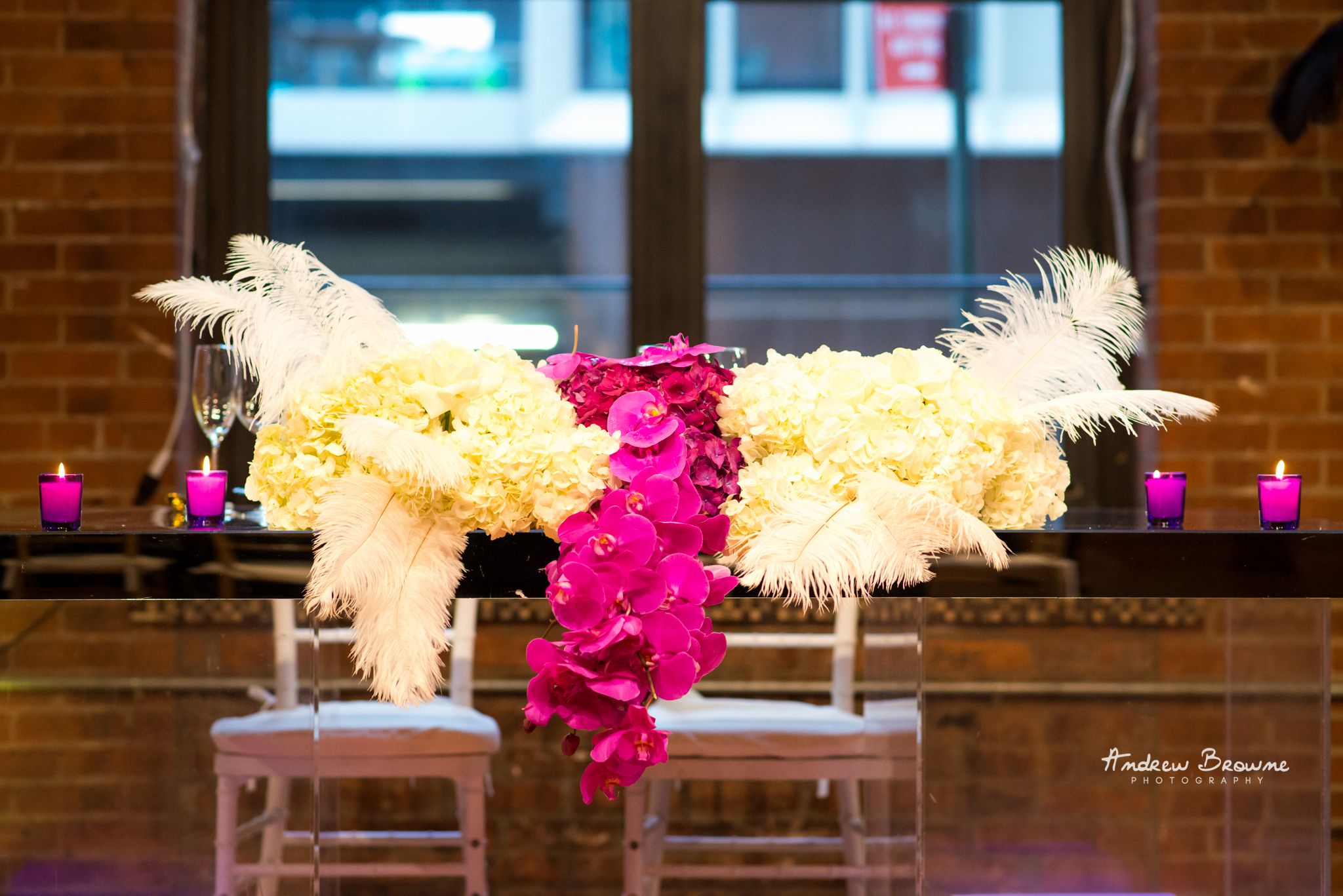 Harlem Renaissance Brooklyn Loft Wedding Flowers Sweet Heart Table.jpg