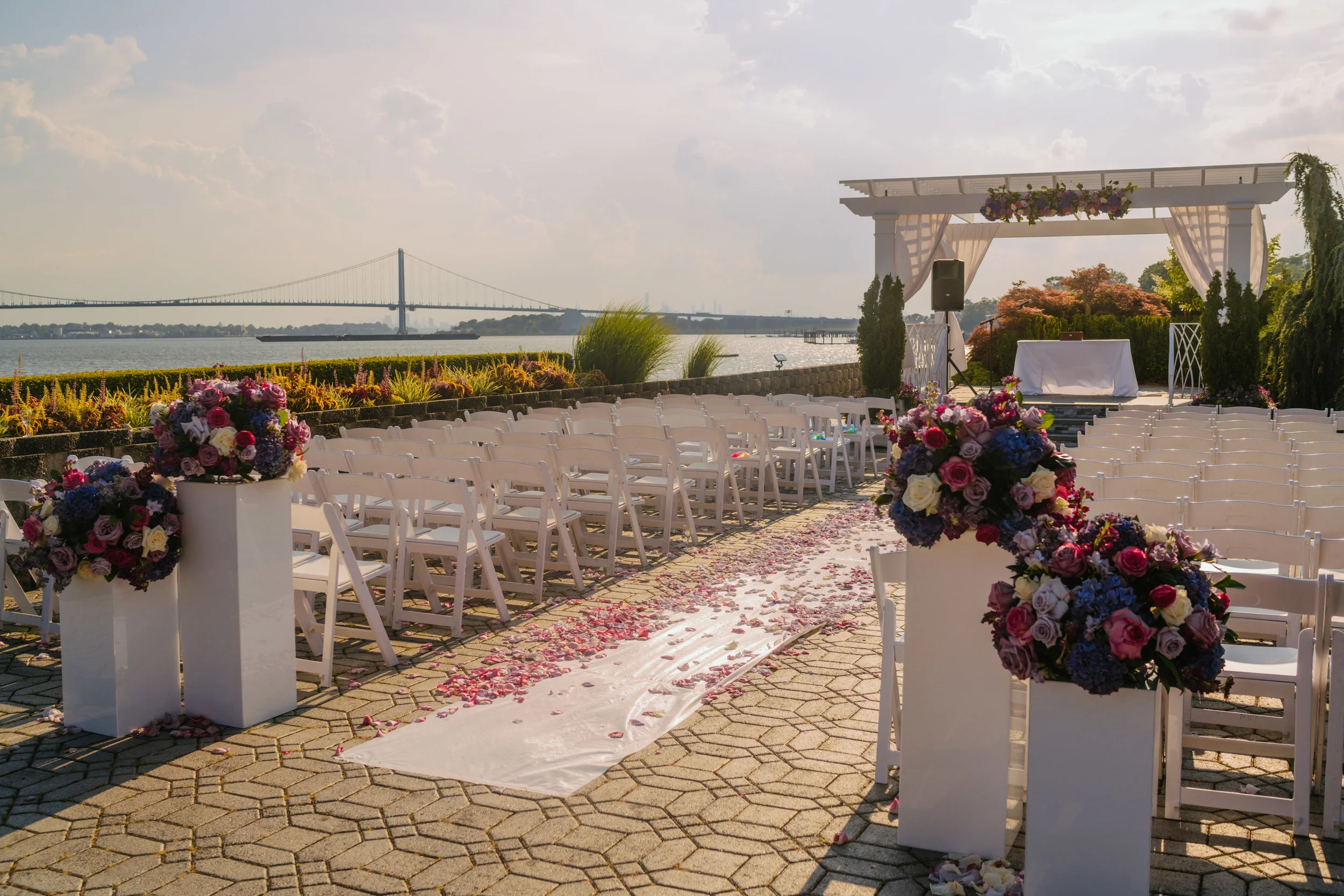 Marina Del Rey Outdoor Wedding Ceremony. One of the best views in New York City.