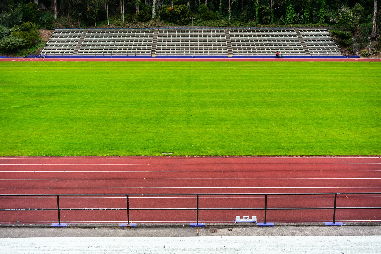 The whole stadium to himself. 