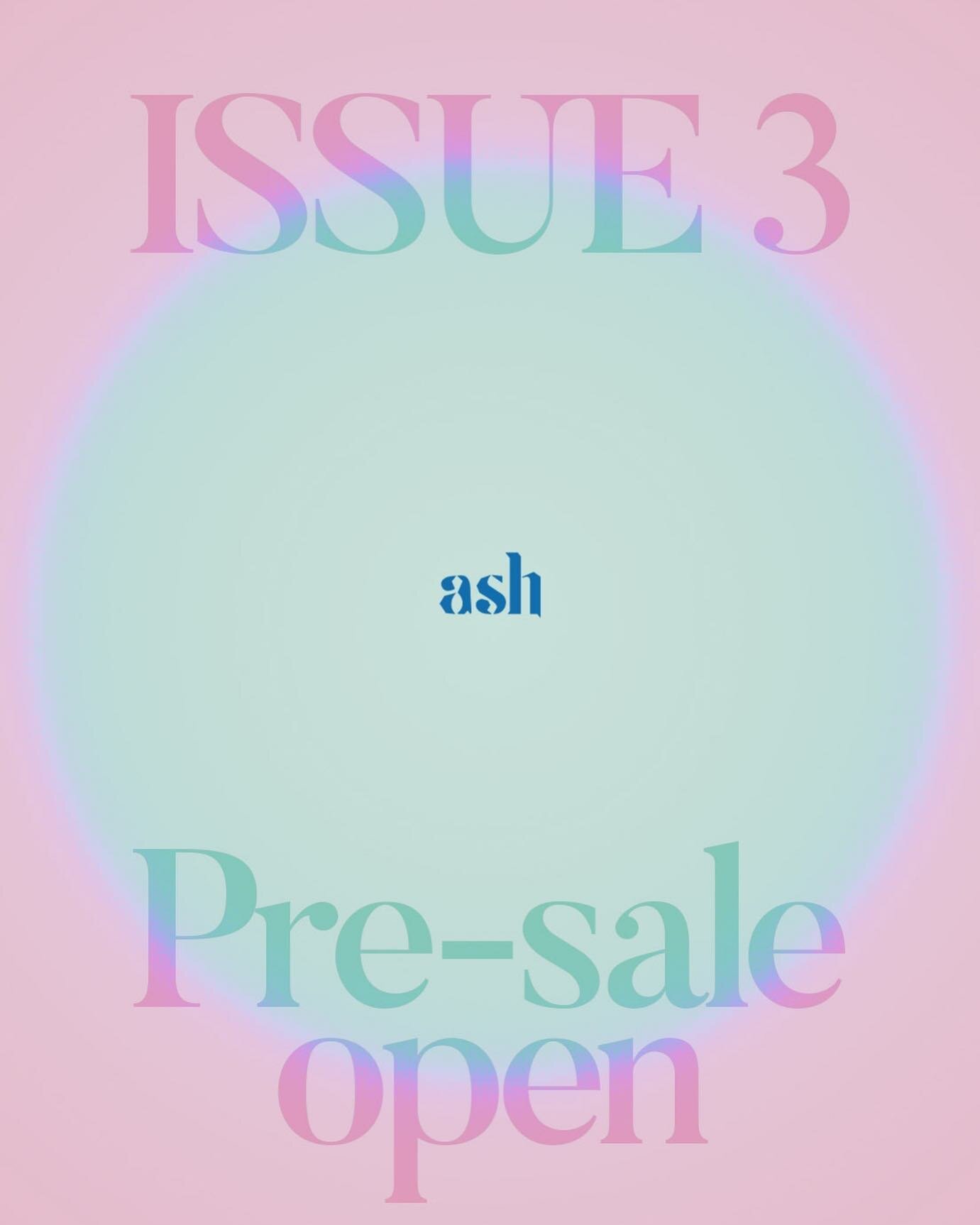 🚨 ISSUE 3 PRE-SALE IS NOW OPEN!!! 🚨⠀
⠀
As male, cis-het voices continue to dominate the news and cultural media, Ash is a space reserved for those of us who do not enjoy equal representation. As always, we're ad-free, independent and fiercely inter