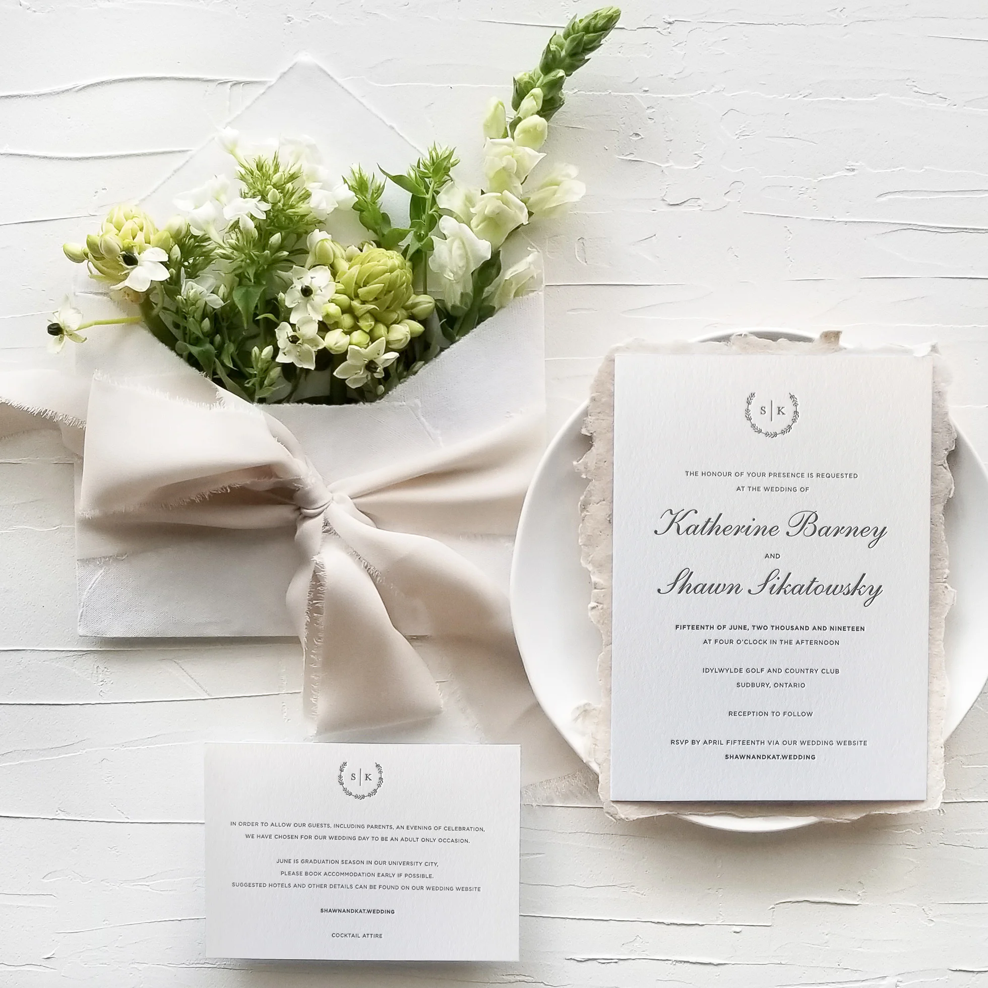 Traditional Monogrammed Invitation