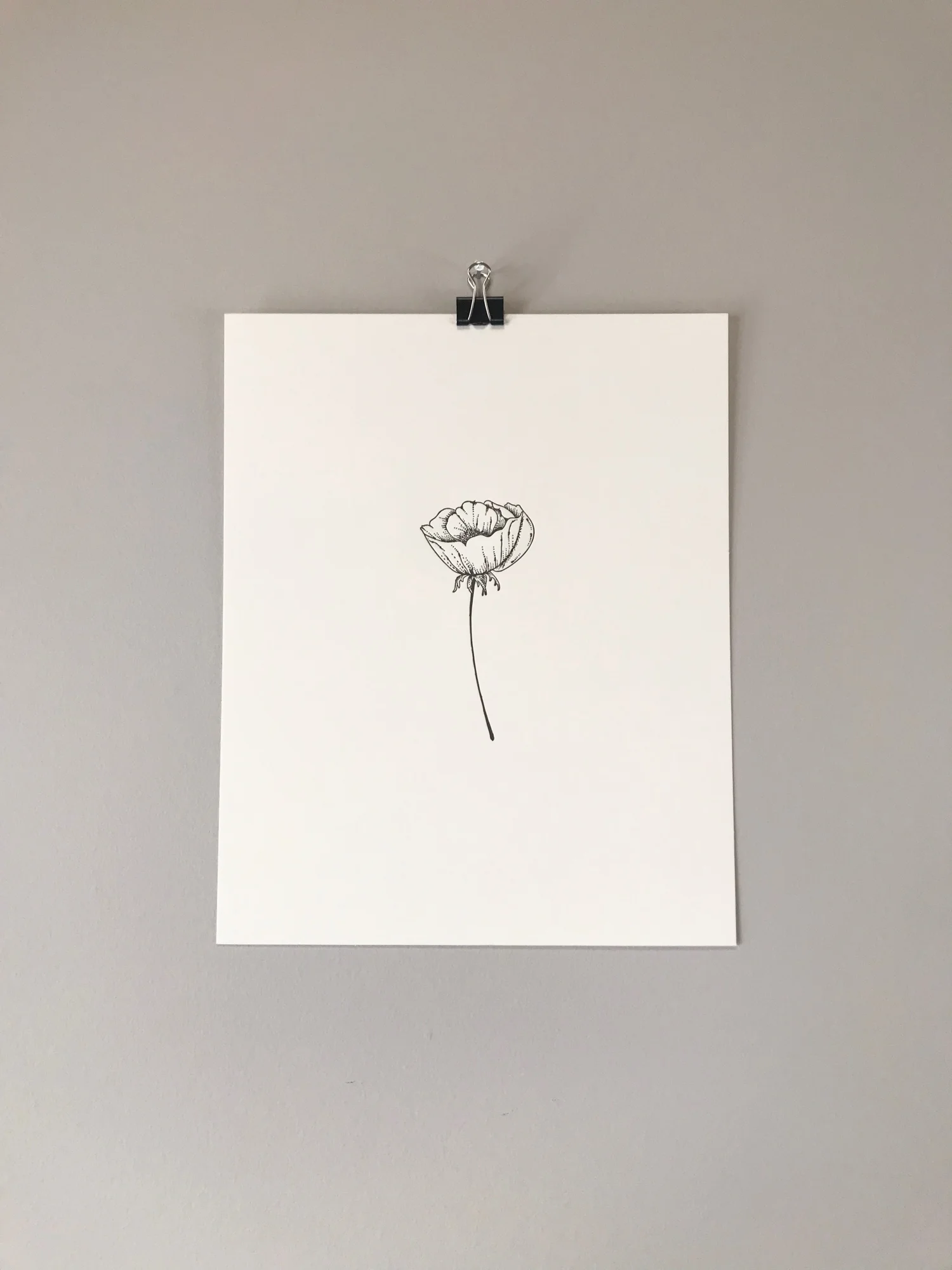 Letterpress Print of Poppy