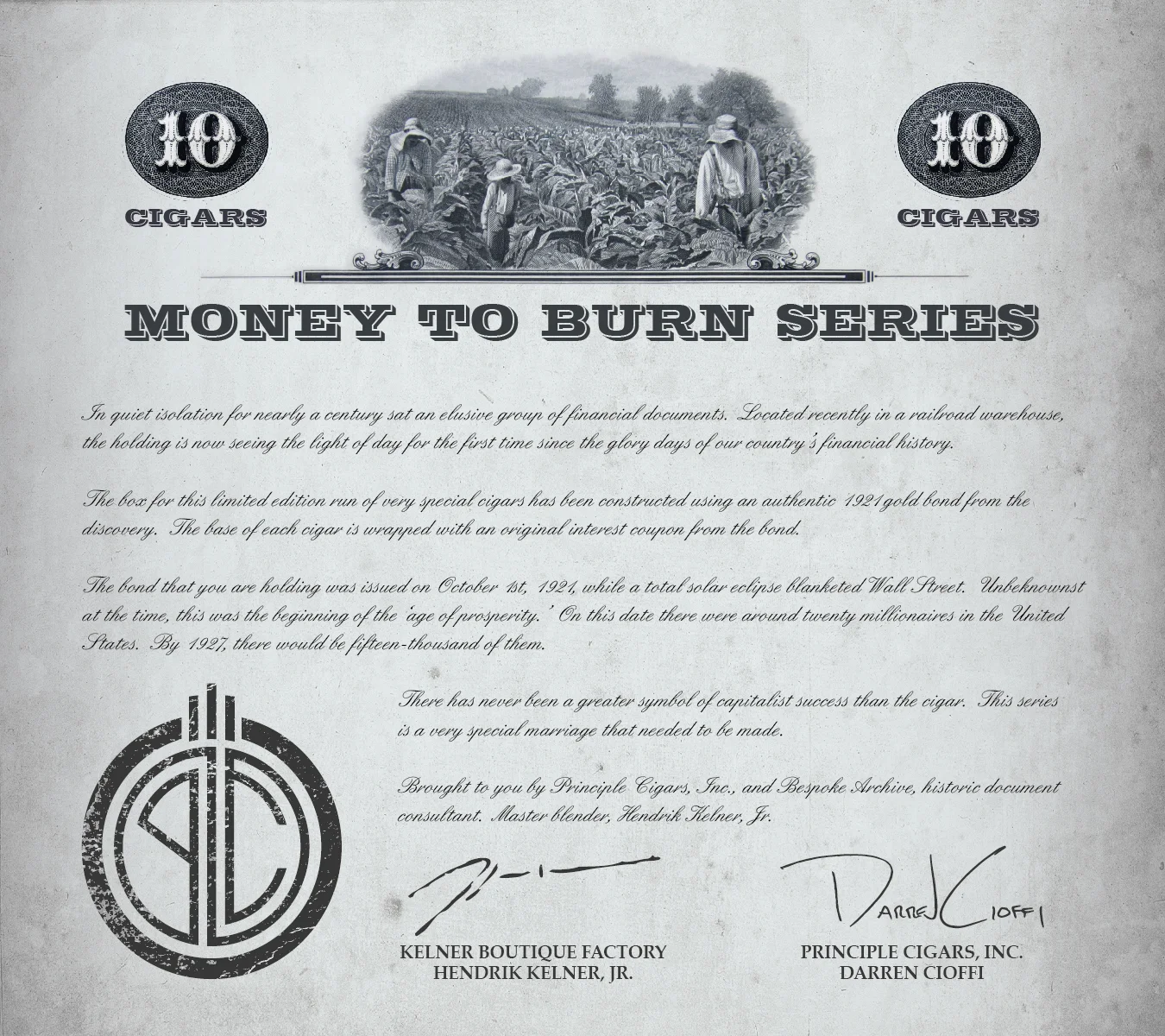 Inside each 'Money to Burn' box.