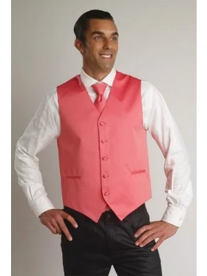VS1010 Vest & Tie Combo (Coral)