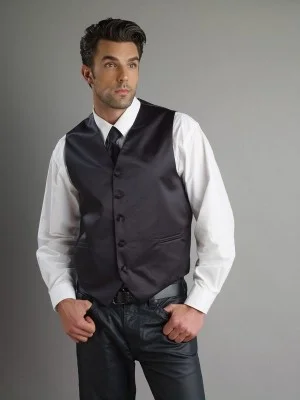 VS1010 Vest & Tie Combo (Black)