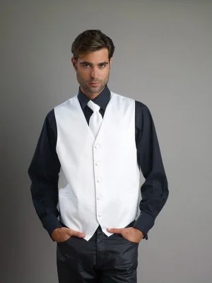 VS1010 Vest & Tie Combo (White)