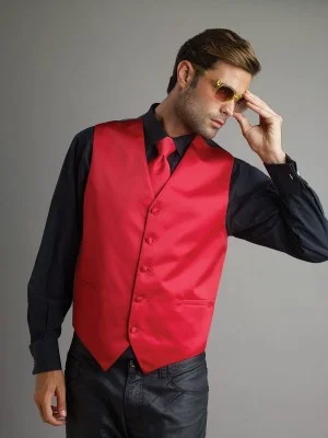 VS1010  Vest & Tie Combo (Red)