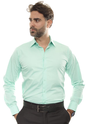 bemærkede ikke i dag smerte New Fashion Dress Shirt (Mint-Lime Green) — Ace of Diamond