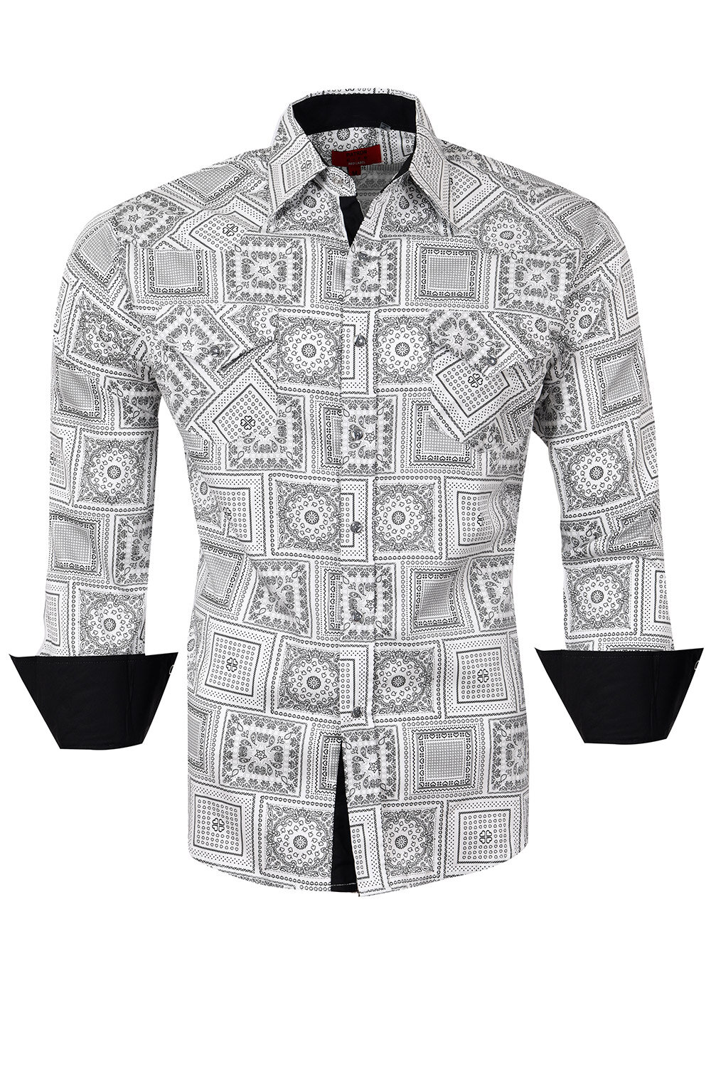 Printed Shirt 435  White Black