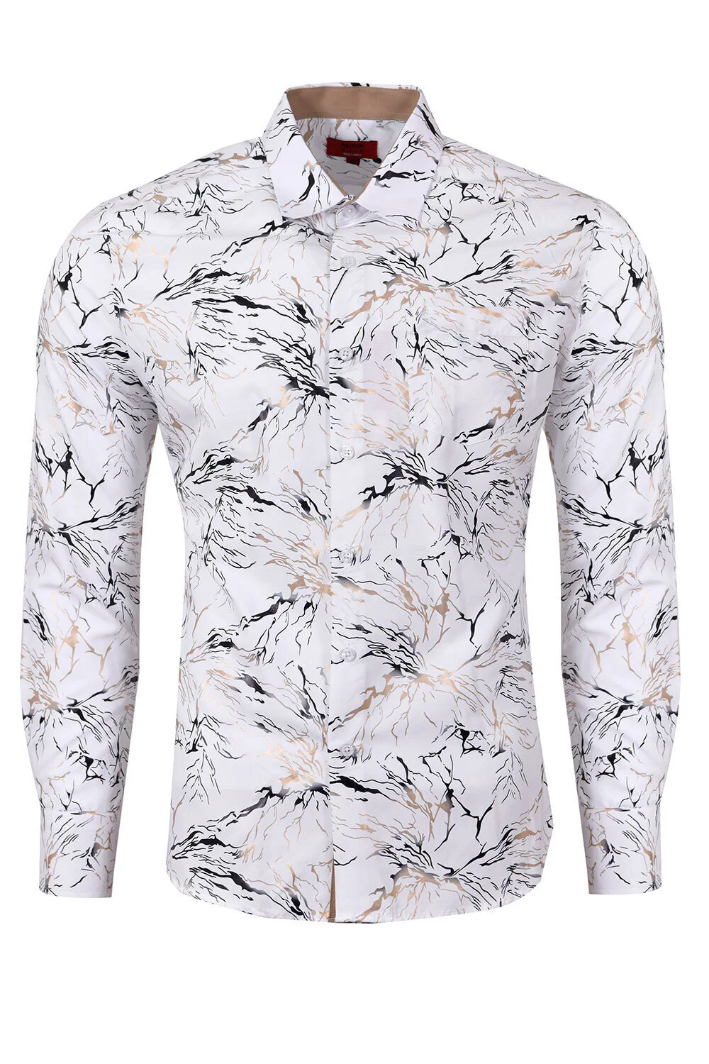 Men's Printed Shirt F-08 White