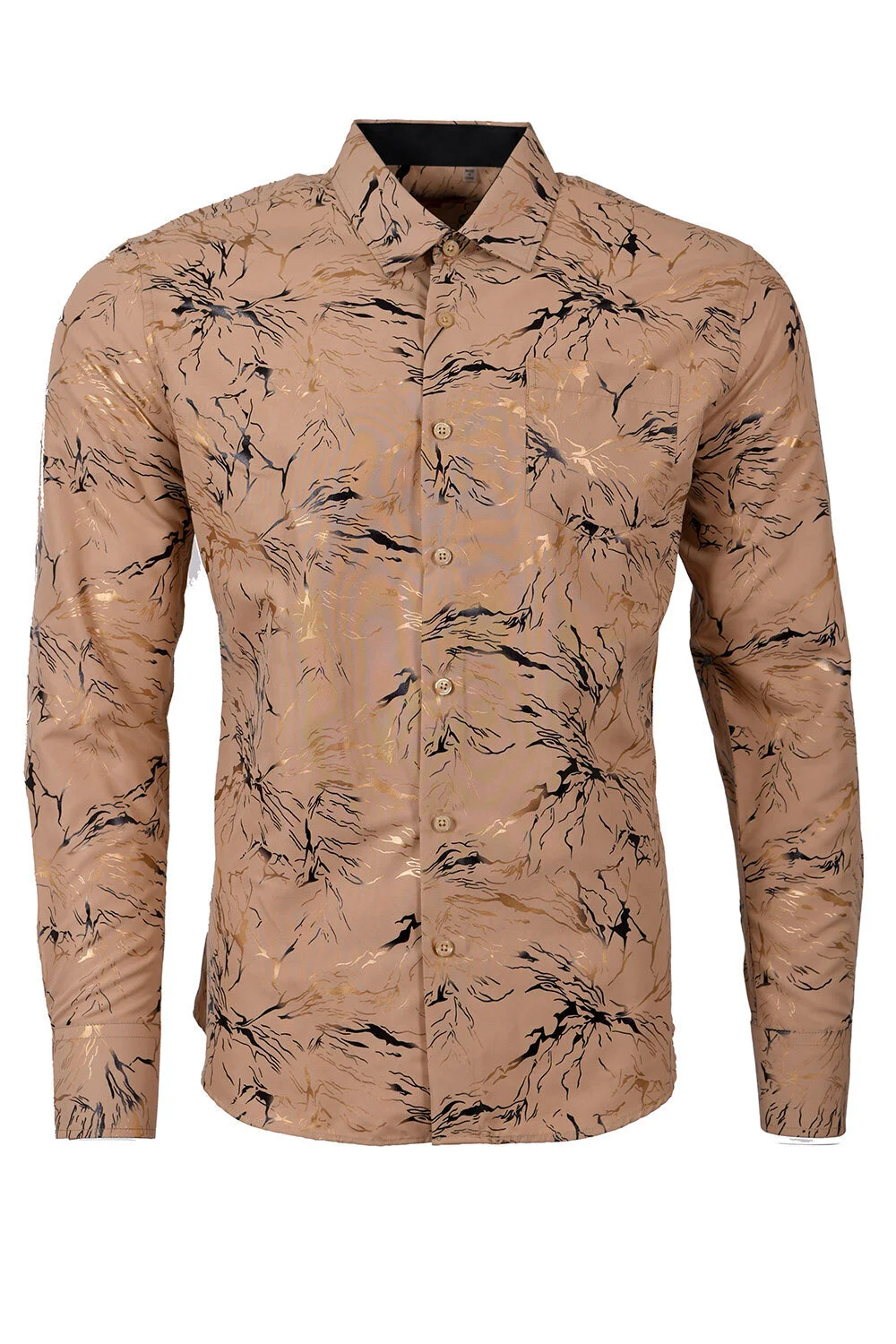 Men's Printed Shirt F-08 Khaki
