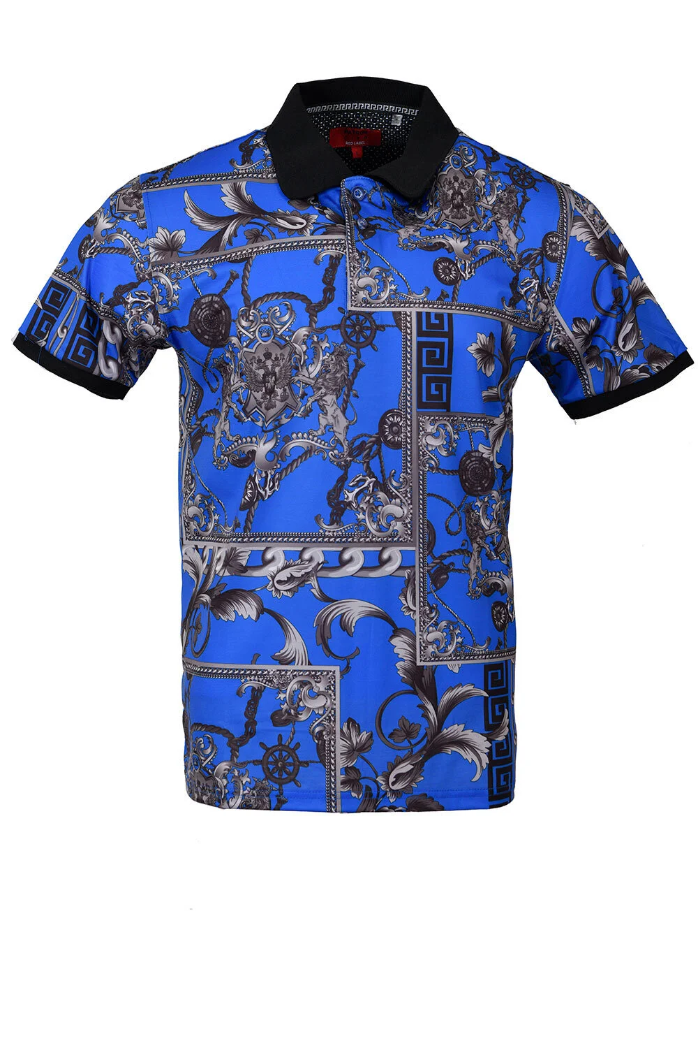 Men's Printed Polo Shirt T-205 Navy
