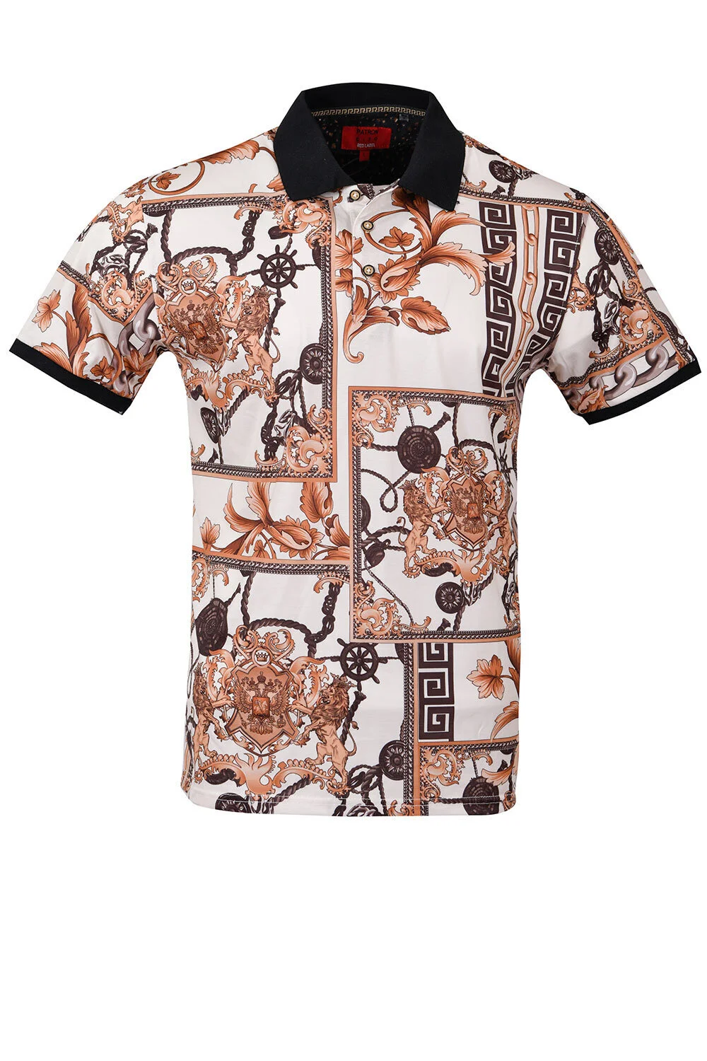 Men's Printed Polo Shirt T-205 Khaki