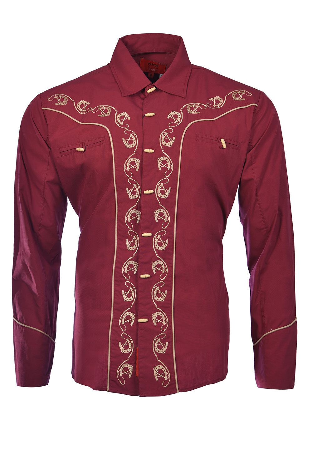 Men's Printed Shirt 05500 Burgundy