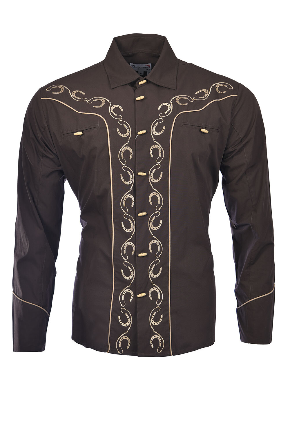 Men's Printed Shirt 05500 Chocolate