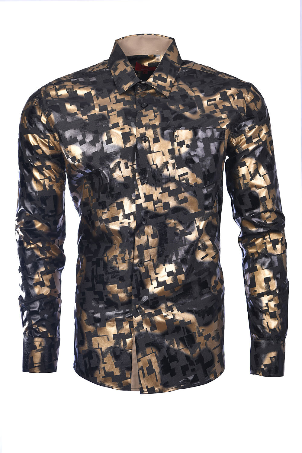 Men's Printed Shirt F-09 Black