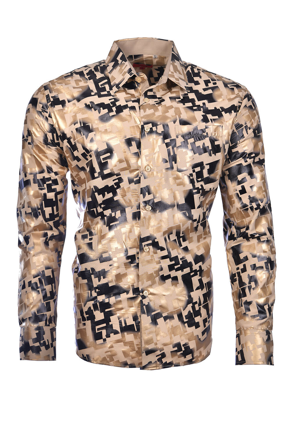 Men's Printed Shirt F-09 Khaki
