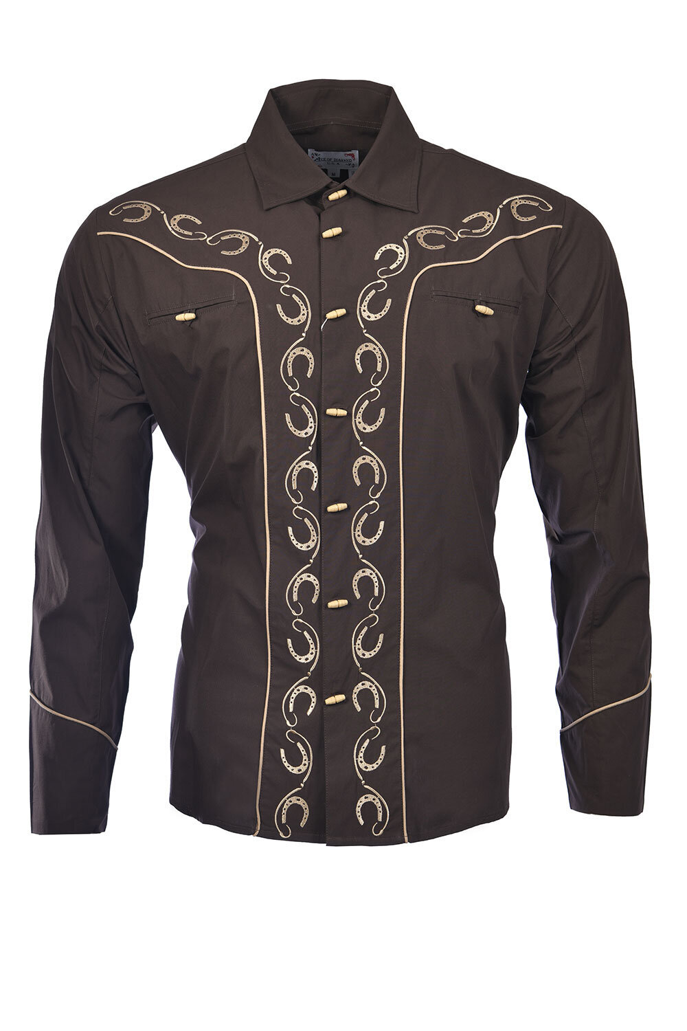 Men's Printed Shirt 05500 Chocolate