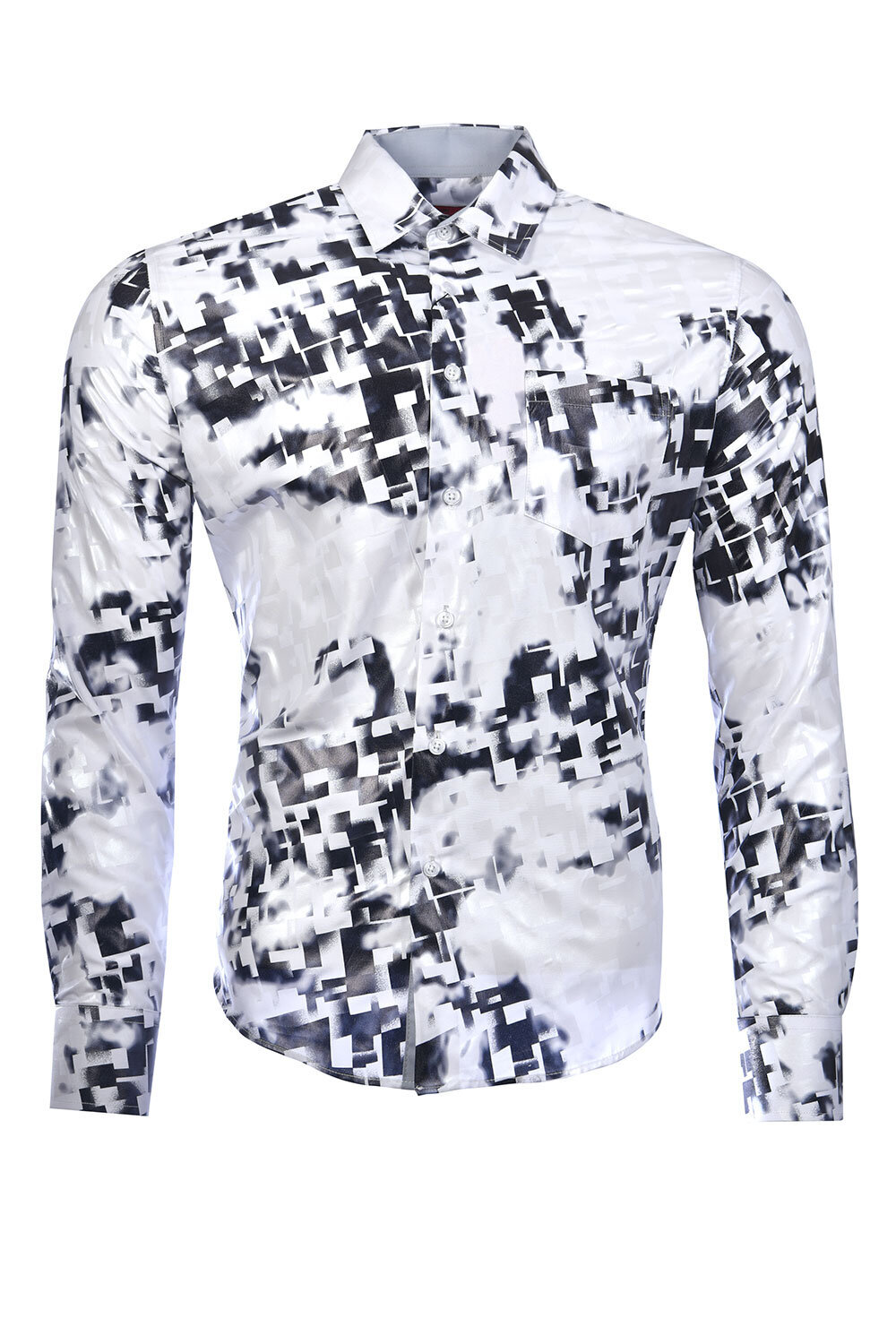 Men's Printed Shirt F-09 White