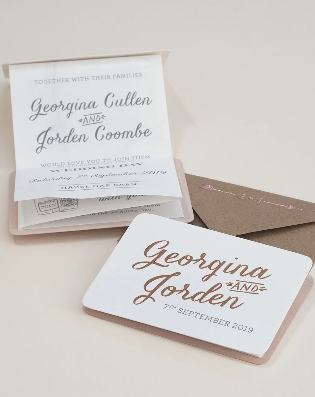 Modern Pocket Fold Wedding Invitation
